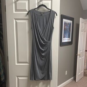 Tommy Bahama Gray Ruched Wrap Midi Dress